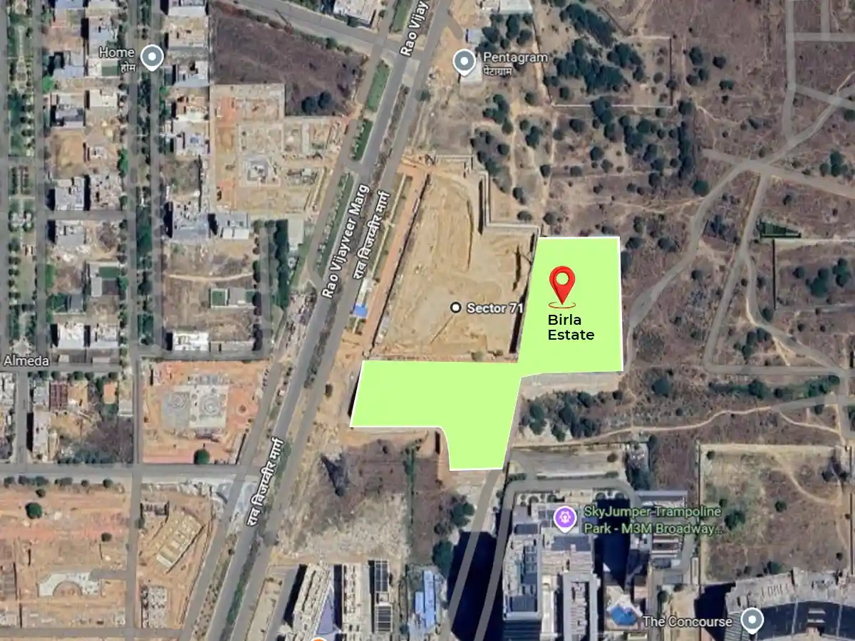 Birla Estates Pravaah location